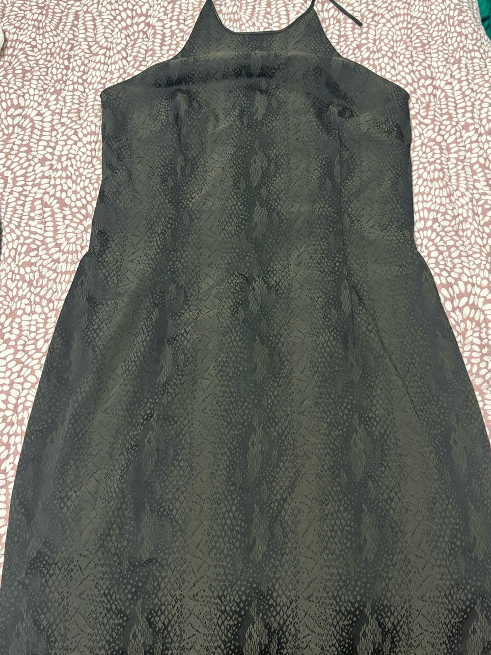 Black Reptile Patterned Dress